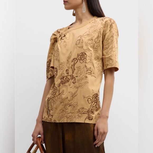 Dries Van Noten Floral Embroidered T-Shirt size S - Picture 1 of 10